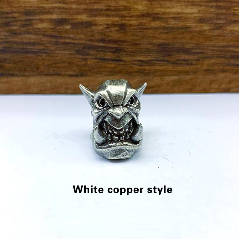 Sharp Toothed Pirate King Brass Knife Beads EDC DIY Paracord Woven Bracelets Lanyard Pendants Accessories Outdoor Tool