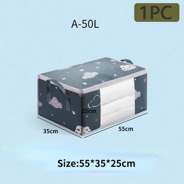 Wardrobe Organizer Large Capacity Quilt Storage Bag Clothing Box Bedding Container Polyester Fabric Dustproof Storage Bags