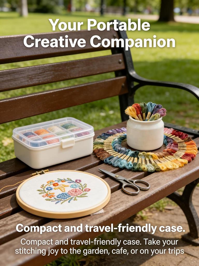 36 ColorsEmbroidery Thread Floss, 100% Long-Staple Cotton Cross Stitch Thread - Colorfast Sewing Thread for Hand Embroidery, Friendship Bracelets, DIY