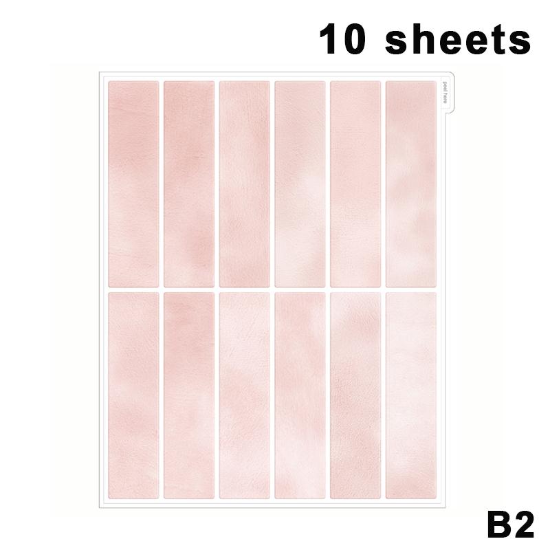 5/10Pcs Non Fading Wall Tile Stickers Peel and Stick Waterproof Oil Proof Heat Resistant for Dining Area Wall Decoration
