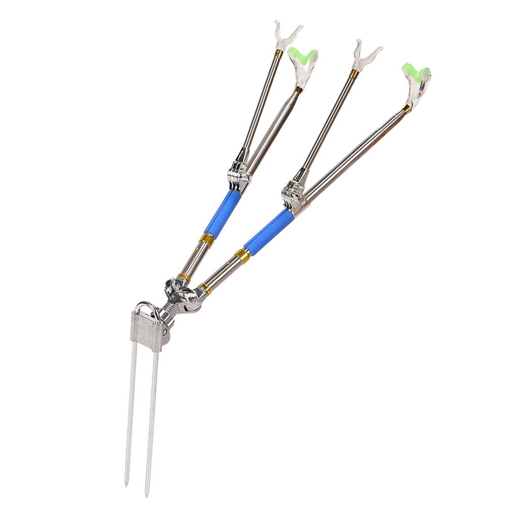 Telescopic Fishing Rod Support Stainless Steel 1.7m Fishing Box Bracket with Ground Insertion for Various Terrains