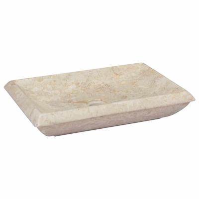 Vidaxl Sink, Cream, 50X35X10 Cm, Marble