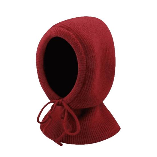 Yousheng Women Hat Solid Color Drawstring Warm Winter Knitted Hat Loose Fit Pullover Hat Outdoor Sports Travel Headwear
