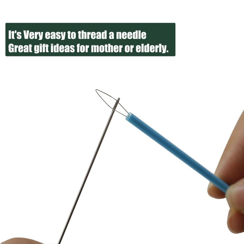 1/2 Stück Verlängertes Nadeleinfädler-Set für Nähmaschine, Handnähen, Stickerei, Perlenwerkzeug, DIY-Bastelzubehör (Gemischte Farbe)