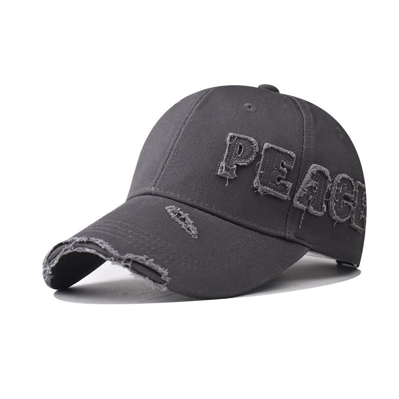 New Cotton Three-dimensional Patch Embroidered PEACE Embroidered Baseball Cap Plus Hard Oxford Lining Hat Unchanged