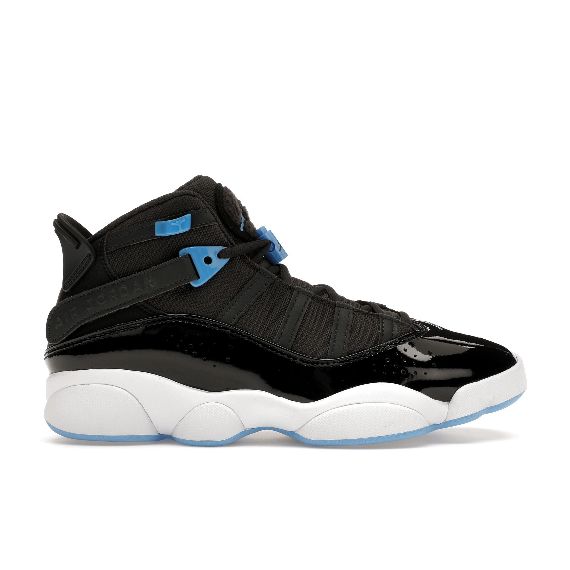 

Air Jordan Jordan 6 Rings Black University Blue Мужские кроссовки Антрацитово-белые 322992-041