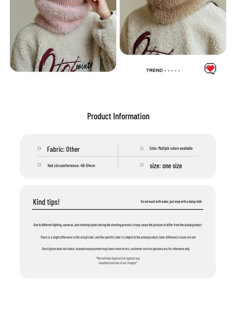 Children's Wool Knit Hooded Scarf with Windproof Ear Protection for Autumn and Winter