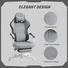 Ergonomic High Back Gaming Chair for Adults, Printed Velvet Computer Recliner Chair with Footrest, Lumbar Support