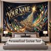 Decorative Artwork (5) Theme Personalized Tapestry Custom Name Text Wall Hanging Tapestry Home Background Decoration
