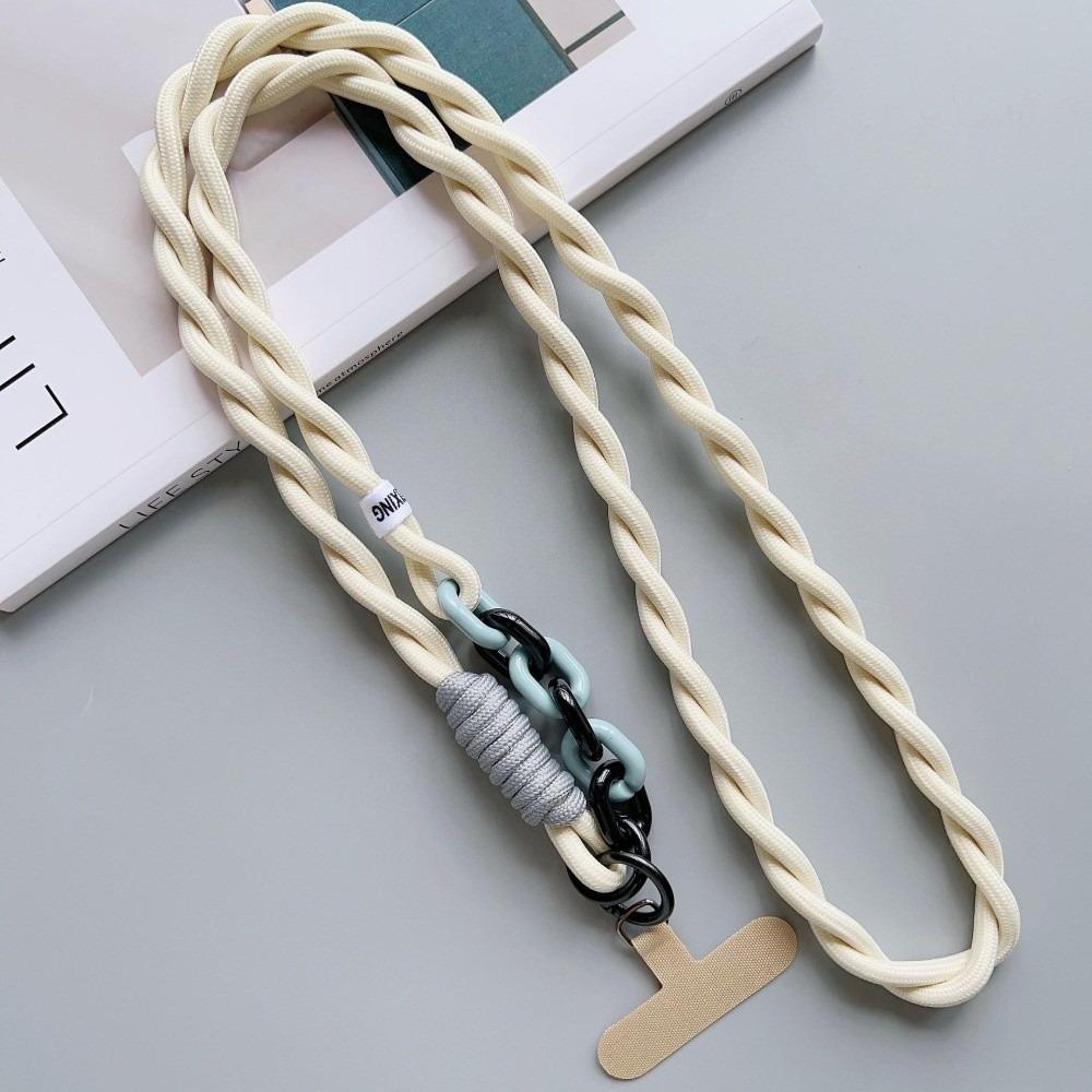 Dopaminový opletený šňůrka na telefon Nylonové crossbody závěsné lanko Telefonní přívěsek Příslušenství