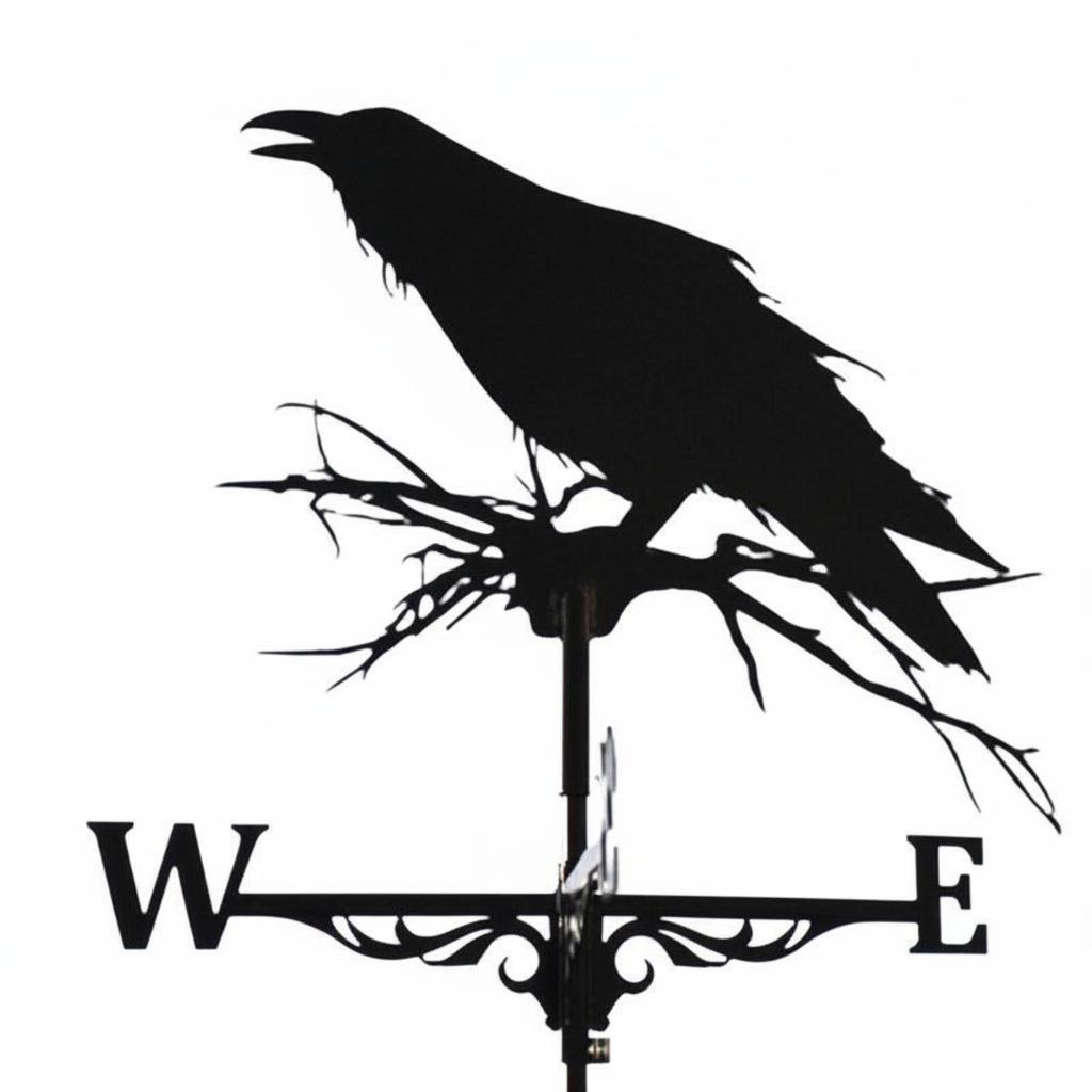 Metal Weather Vane Spray Painted Finish Wind Direction Indicator European Style Garden for