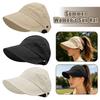 Womens Summer Ponytail Baseball Cap Quick Dry Foldable Visor Uv Protection Beach Hiking Outdoor