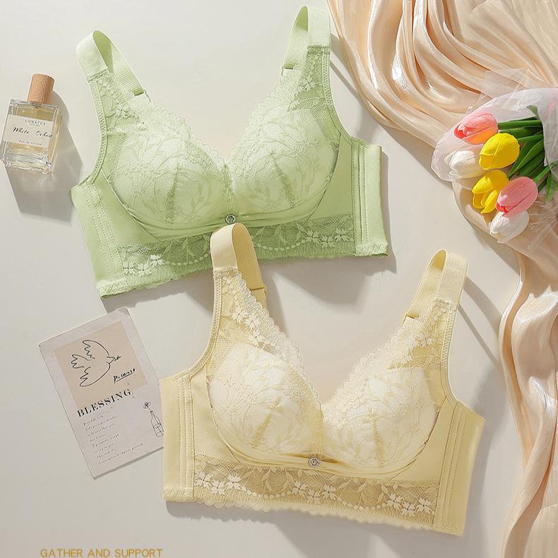 Palm Cup Bra Women's Gathering Sexy Lace Bra Women's Anti Sagging Bra Women's Underwear