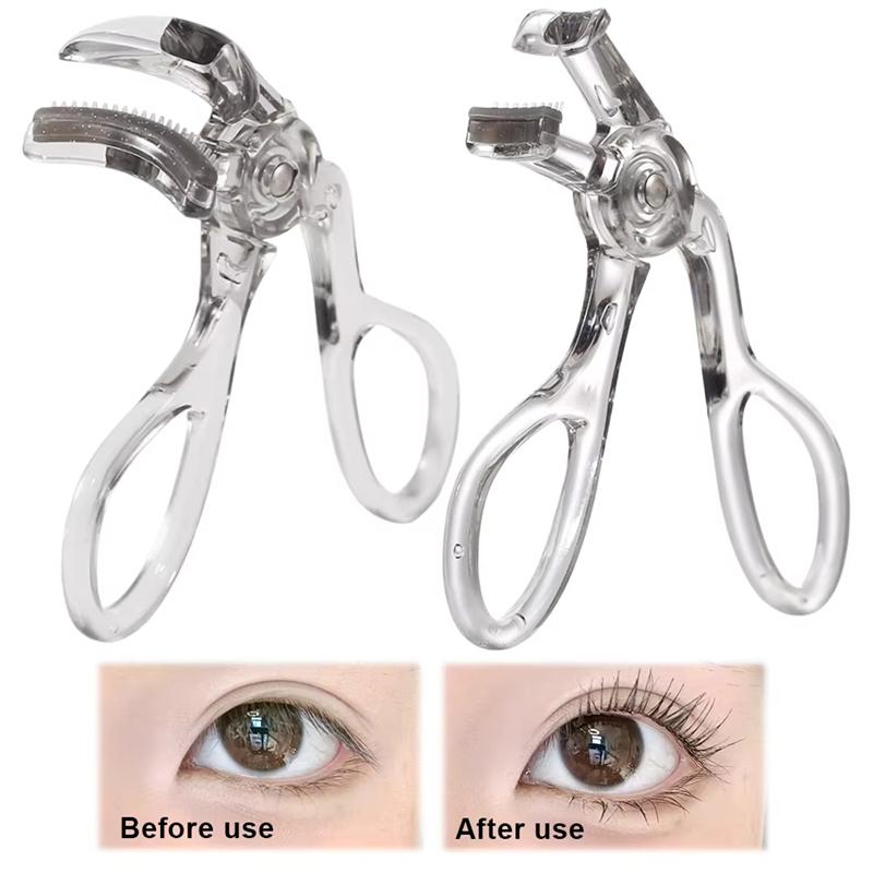 Portable Wide-Angle Eyelash Clip Lasting Eyelash Curler With Frameless Toothed Comb Professional Curling Tool Eye Makeup Tool