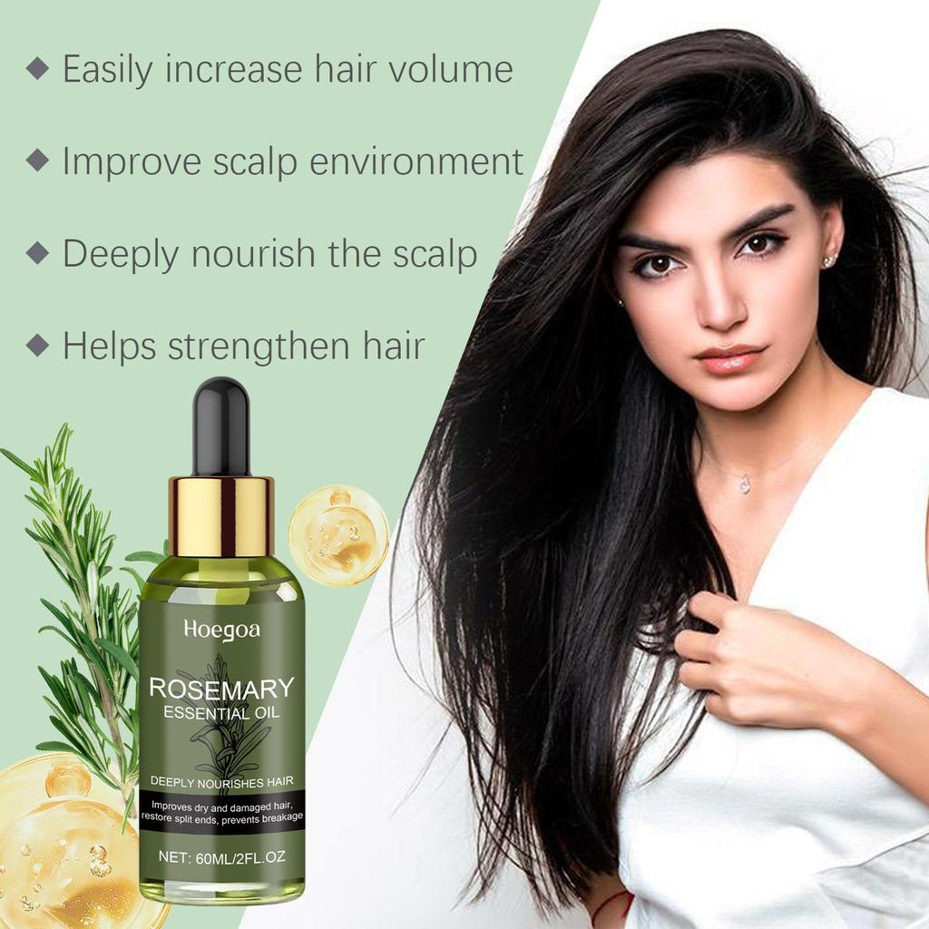 Hoegoa Rosemary Hair Care Oil – Nourishing, Moisturizing, Repairing, Hydrating, Smooth, and Softening Hair Care Oil