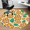 1pc Floral Pattern Chair Carpet for Office, Soft Flannel Throw Mat, Perfect for Office, Holiday Party Decoration Choice yy260320089