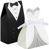 Europäischen Stil Candy Boxen Candy Storege Taschen 50Sets 100PCS Smoking Hochzeit Kleid Muster für Hochzeiten