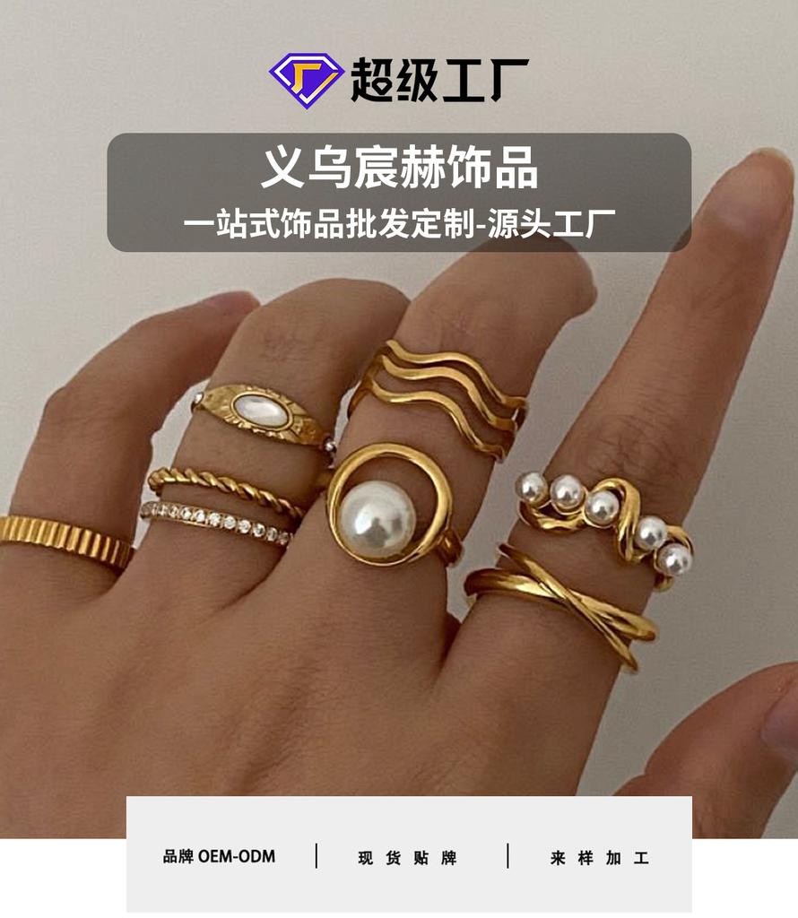 European and American retro white enamel square zircon necklace stainless steel back-shaped thick chain women's collarbone chain heavy industry model
