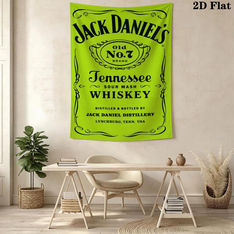 Jack Daniel'S Old No Brand Tennessee Sour Mash Whiskey Jack Daniel Distillery Lynchburg Tenn Usa Tapestry Background Cloth Wallmounted