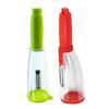 Éplucheur de légumes pratique avec fonction de rangement, grattoir à fruits manuel en plastique, éplucheur d'aliments polyvalent pour la maison