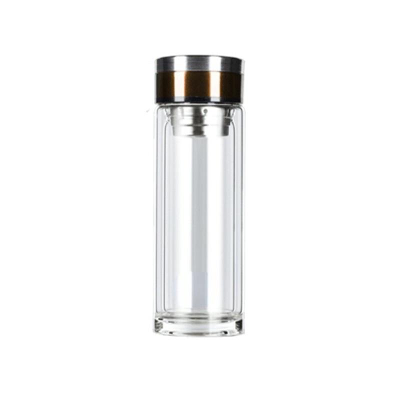 Louis Fyss GQS-2107 Elegant Double-Layer Glass Cup with Tea Infuser