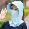 Summer Cycling Ice Silk Sunscreen Cap Anti-UV Sun-proof Hat Soft Breathable Dustproof Lady Covering Large Eaves Cap Sun Hats