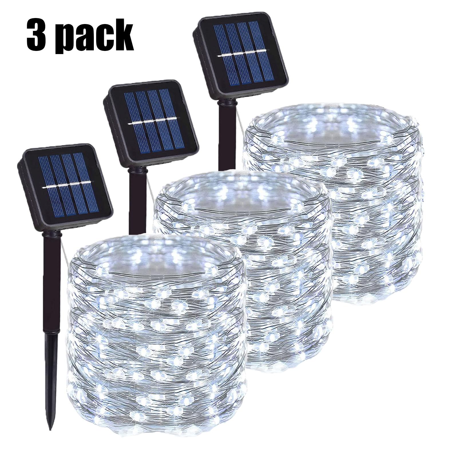 32m/22m/12m/7m Solar Led Light Outdoor Festoon Led Lamp Solar Garden Outdoor Fairy Garland String Christmas Decor 4/3/2/1pack 32M 300LED