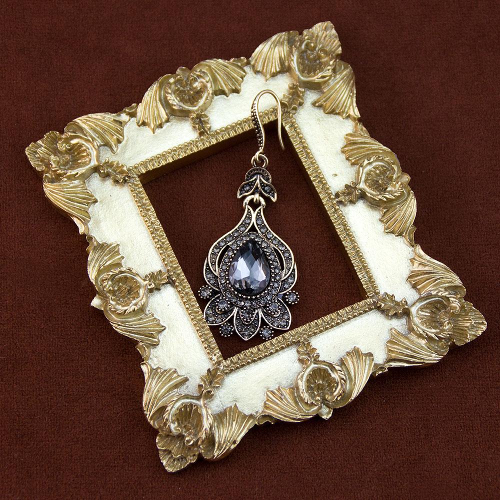 Vintage Damskie Kolczyki Naszyjnik Biżuteria Turecki Styl Czterolistnej Koniczyny Wisiorek Antyczny Złoty Kolor Bohemia Bijoux