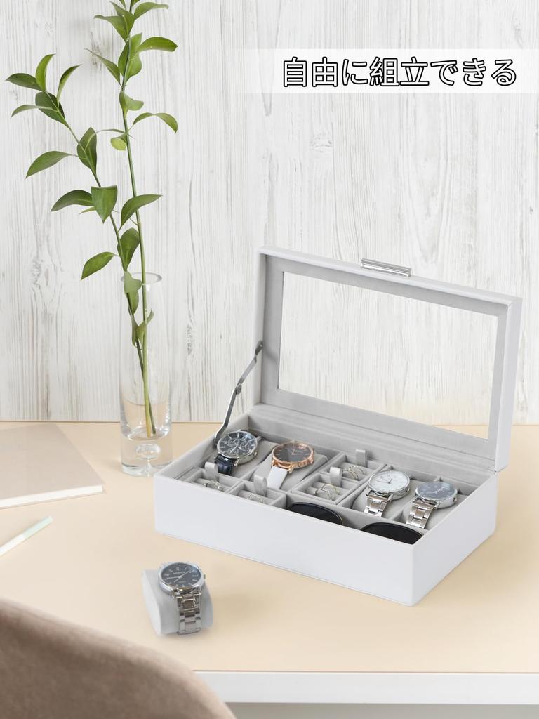 Neateam Watch Storage Case, Watch Case, Watch Case, Clock, Watch Storage Box, Accessories, Storage, Luxury, For 5 Watches, Watch Stand, Men's Gift