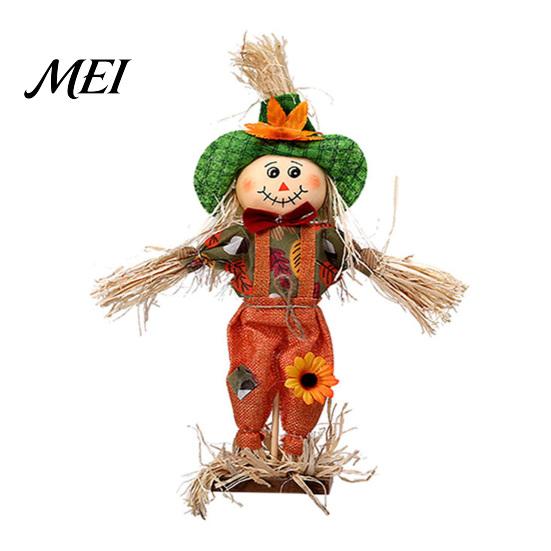 Statua da Giardino Autunnale Spaventapasseri Autunnale Decorazione, Ornamento Rustico per Halloween Ringraziamento Figura Durevole con Vestiti Cappello per Decorazione Casa del Raccolto