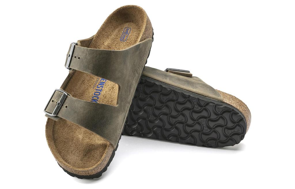 Birkenstock Arizona Soft Footbed Oiled Leather 'Faded Khaki' 1019313
