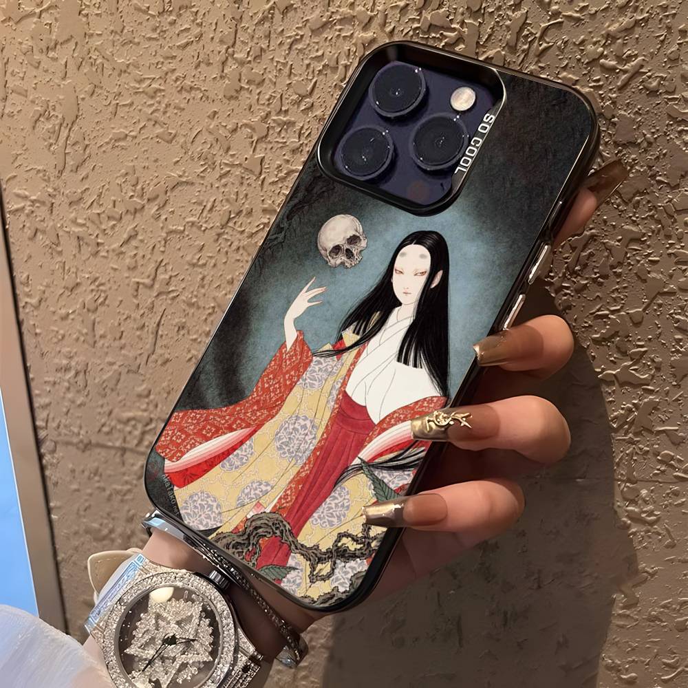 Künstler T-Takato Yamamoto Handyhülle für iPhone 17,16,15,14,13,12,11,Pro,XS,Max,Plus,Mini,SE Schwarze Candy Matte Stoßfeste Hülle