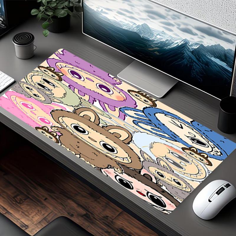 Labubu Print Mouse Pad, for Keyboard Pad Laptop PC Mat for Office Home Use, Desk Decor, Perfect Birthday Gift for Gamers