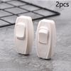 2Pcs White Inline On/Off Push Button Switch Led Lights Online Midway Control Switch Wires Cab Bedside Lamp Power Switch 10A 250V