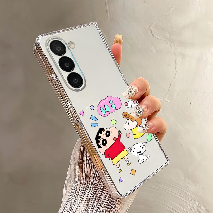 

Back Phone Cover Case for Samsung Galaxy ZFold4 Z Fold 7 6 5 4 3 ZFold3 ZFold7 ZFold6 ZFold5 Cool Crayon Shin Chan Galaxy Z Fold7