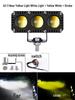 Super Bright LED Motorcycle Spotlights: High/Low Beam, Yellow & White, for Electric Vehicles & Tricycles
