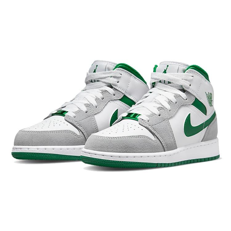 (GS) Air Jordan 1 Mid SE 'Grey Pine Green' Kids' DC7248-103