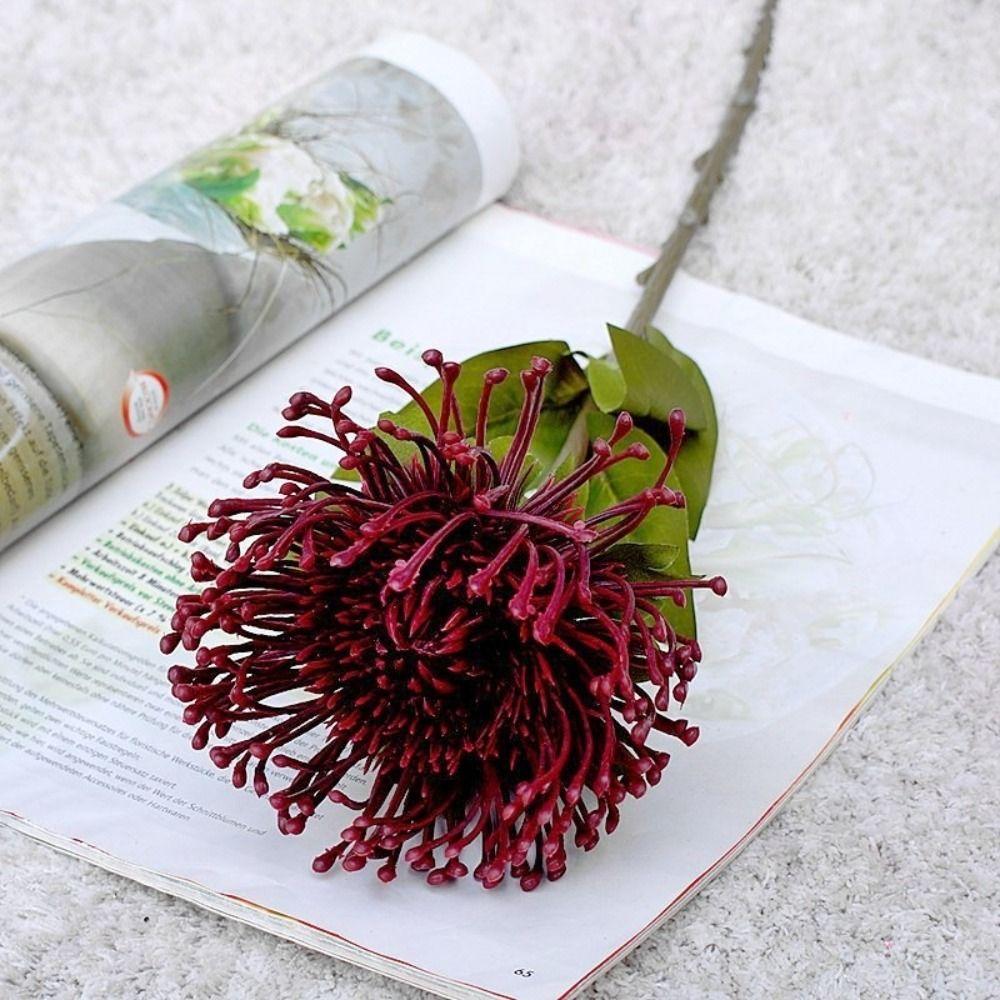 Moisturizing Film Feel Faux Flower Stems Artificial Plastic Chrysanthemum Home Decor