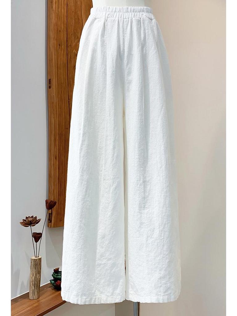 Women's Wide Leg Ramie Cotton Linen Pants - Spring/Summer 2025 Collection