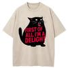 Men's Roaring Black Cat Printed T-Shirt Harajuku Summer Unisex Cotton Fashion Tees Casual Loose Washed Acid Man Clothings