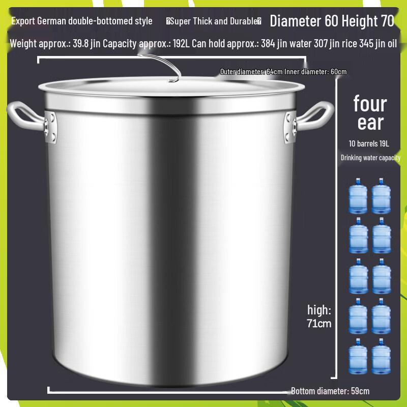 JPHZNB Commercial Stainless Steel Soup Pot with Lid