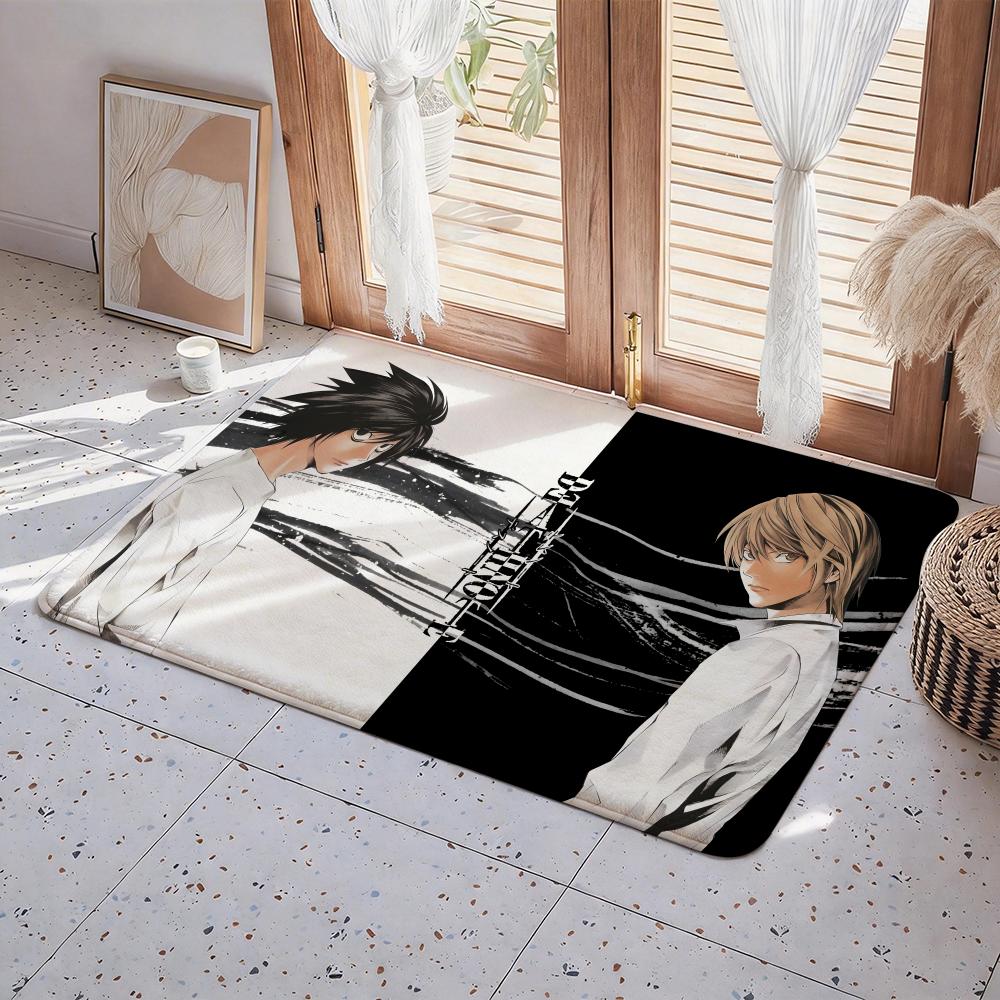Hot Anime D Death N Note Floor Mat Eco  Flannel Doormat Non Slip Odorless Indoor Floor Rug Soft Short Plush Home Mat