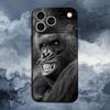 Red Funny Baboon Case For iPhone 12,14,15,16,17,13,11,X,Mini,Plus,Pro Max,8,7,XR,SE,XS,Soft Silicone Black