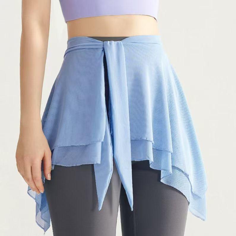 Women's Mesh Yoga Skirt Cover-Up: Anti-Exposure Fitness Skirt for Spring/Summer, One-Piece Butt Cover for Running