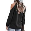 Ladies Fashion Sweater Solid Color Off Shoulder Oversize Loose Sweater