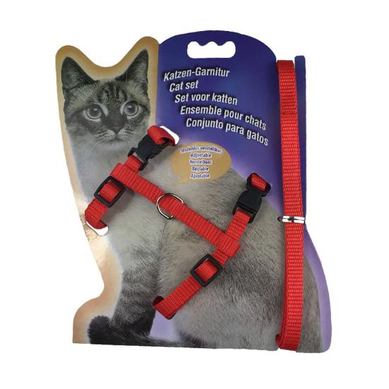 

Nylon Pet Lead Leash Harness Kitten Belt Strap Safety Rope Adjustable Dog Collar красный