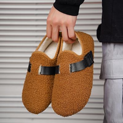 Novos sapatos masculinos de algodão quente, chinelos leves de inverno, mocassins femininos de pelúcia, mocassins de algodão para casa, sapatos quentes de inverno unissex