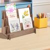 4Tier Card Display Rack Wood Envelope Display Rack Sticker Organizer LargeCapacity Storage Rack for Home Office Desk Card Holder