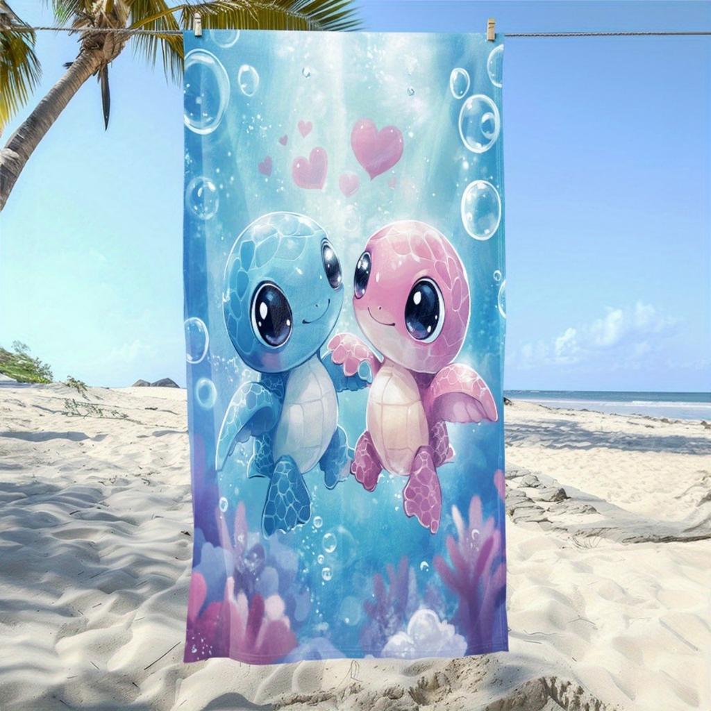2D Flachdruck Strandtuch, Hochabsorbierend, Leicht und Einfach zu Tragen, Geeignet für den Strand, Partys, Reisen und Camping