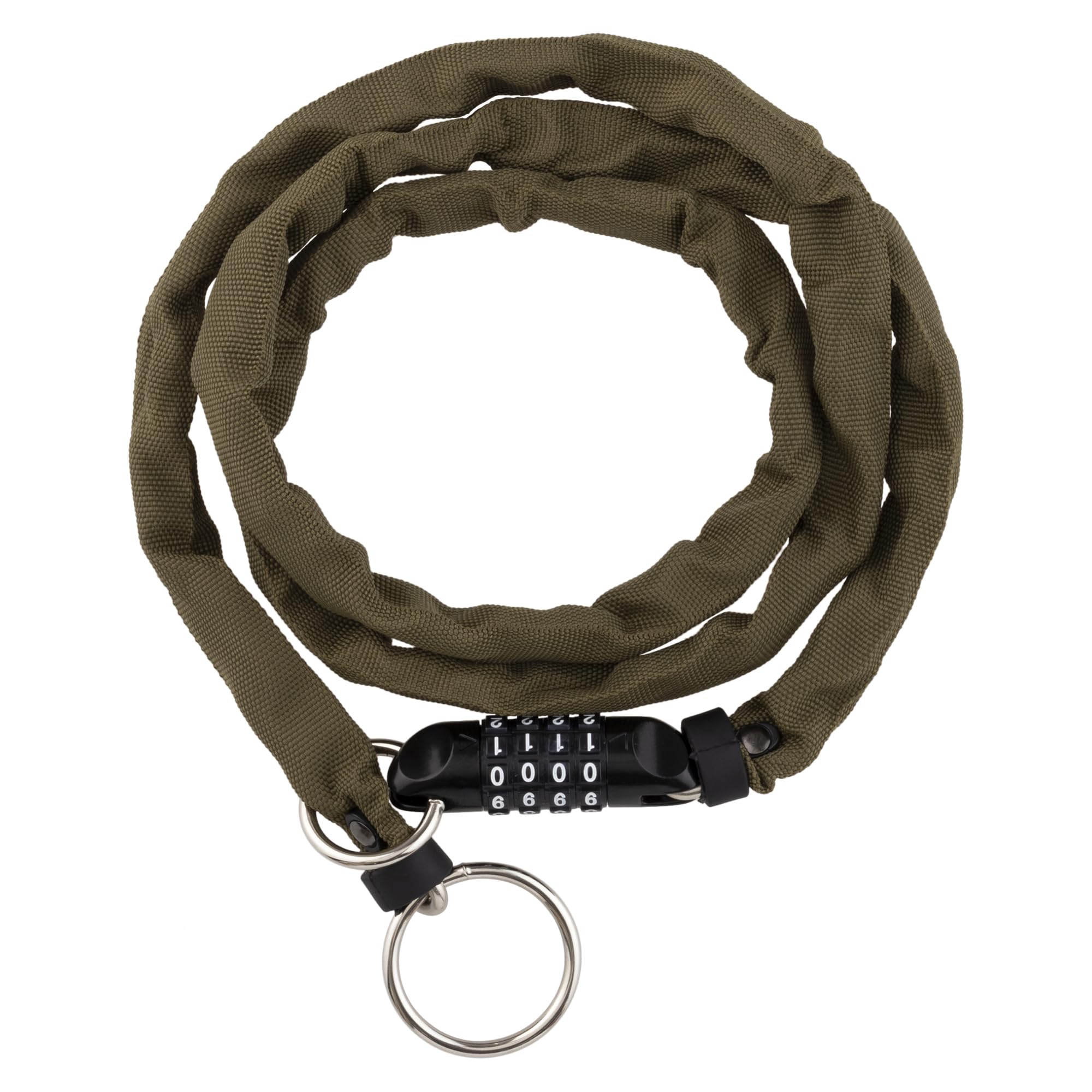 

Kuhaku Mikan Double Loop 140 Combination Bicycle Chain 4mm Thickness x 140cm 30378 Lock, 4-Digit Customizable, Long, Olive, оливковый